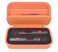 Custodia per microfono wireless compatibile con JBL Wireless due microfoni/per JBL Partybox, custodia portatile Dual Mic per ricevitori, batterie e altri accessori (solo scatola), Colore: arancione