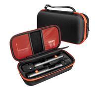 Custodia per microfono wireless compatibile con sistema JBL Wireless a due microfoni, borsa da viaggio per canto o karaoke per ricevitori, adattatori, batterie AA, colore nero, Nero , Custodia per