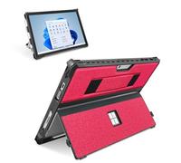 Custodia per Microsoft Surface Pro 7+/7/6/5/4/Pro LTE da 12,3", custodia protettiva robusta, con porta pennino e cinturino da polso, compatibile con tastiera Type Cover, rosso