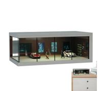 Custodia per modellini di auto, antipolvere, con display a LED, impilabile, , con luce per collezione, protezione