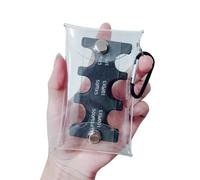 Custodia per monete in Yen giapponese, organizer e conservazione per monete, rettangolare JPY, dispenser per monete, portafoglio in PVC con 6 slot, Nero , 9.1*4.5*1.5cm, Compatto
