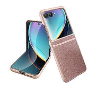 Custodia per Motorola Razr 50 Ultra, con paillettes, per Motorola Razr 50 Ultra Glitter Bling Sparkle Case, Slim Soft Silicone Cover Cover Cover Protettiva Antiurto Luxury Cover originale (oro rosa)