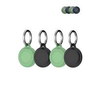 Custodia per Motorola Smart Tag, antiurto, compatibile con il segnale e facile da rimuovere, design durevole, ecologico e anti-smarrimento, confezione da 4, colore: nero e verde