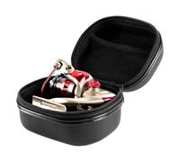 Custodia per mulinello da pesca | Borsa per mulini da pesca in EVA PU 17 × 12 × 10 cm Organizer protettivo nero | Supporto per bobina portatile antiurto per riporre attrezzi da pesca, protezione da