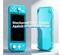 Custodia per Nintendo Switch Lite, ultra sottile in TPU trasparente e morbido, antiurto e anti-ingiallimento, protezione completa del corpo con sensazione originale, anti-graffio e antiscivolo per la