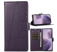 Custodia per Nokia C12, Supporto Stand, Slot per scheda, cover con motivi a linee compatibile con Nokia C12-Viola
