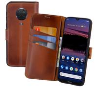 Custodia per Nokia G20 Pocket-Book Vero IN Pelle Protettiva Bruciato Cognac