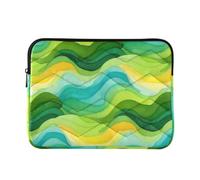 Custodia per notebook gonfia verde marmo acquerello | Custodia impermeabile per laptop da donna durante le giornate universitarie, taglia L