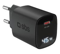 CUSTODIA PER NOTEBOOK SBS TETRGANLCD1C45K Display LCD 45W Power Delivery Tecnologia GaN Nero