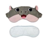 Custodia per occhi per dormire, comoda maschera in peluche, maschera per occhi ippopotamo, maschera per occhi da viaggio, copertura per occhi di peluche, per pisolino, maschera per dormire animali