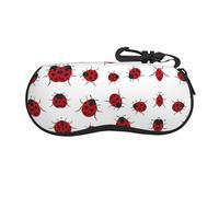 Custodia per occhiali con stampa polpo dorata, custodia protettiva con cerniera, borsa portatile per occhiali da sole, portafoglio da viaggio, Coccinella a sette stelle, Taglia unica