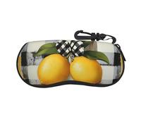 Custodia per occhiali, custodia per occhiali da sole portatile con cerniera in neoprene con clip da cintura, Carino Coppia di Limoni 11, Taglia unica