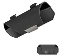 Custodia per occhiali da auto con texture scamosciata, telaio in lega di zinco, interno in flanella, supporto per aletta parasole per riporre occhiali in modo sicuro e organizzato (nero)