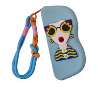 Custodia per occhiali da donna, custodia per occhiali in morbido silicone, porta occhiali da sole da ragazza, custodia portatile con cerniera, organizer per occhiali da vista e borsa per il trasporto
