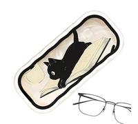 Custodia per occhiali da donna | Scatola trasparente con simpatico gatto, custodia per occhiali - per soldi, chiavi, carte, compleanno, auto, viaggi, uffici, scuola, esterni e interni