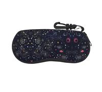 Custodia per occhiali da sole con coniglietto pasquale, leggera, morbida, in neoprene, con cerniera, borsa portatile per occhiali da vista con gancio per donne e uomini, Costellazione Stella Clusters