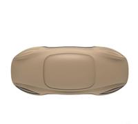 Custodia per occhiali da sole con montaggio sulla visiera dell'auto, in plastica ABS, portatile, per posizionare gli occhiali da sole in modo sicuro (beige)