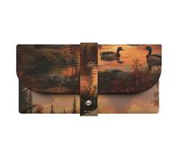 Custodia per occhiali da sole con orso lago anatra carino portatile per occhiali da sole per uomini e donne