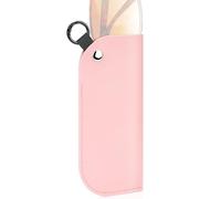 Custodia per occhiali da sole extra large con anello a gancio, organizer per occhiali da sole oversize in pelle vegana, borsa morbida compatibile con Gucci GG1419S GG1408S GG1714S GG1547S (Rosa)