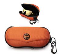 Custodia per occhiali da sole in EVA semirigida BLUPOND. Contenitore per bicchieri con gancio in metallo per appenderlo. Arancia.