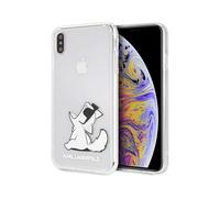 Custodia per occhiali da sole Karl Lagerfeld Choupette Fun, trasparente - iPhone Xs Max