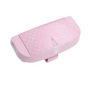 Custodia per occhiali da sole per auto, con porta carte e biglietti, in plastica PP, per protezione degli occhiali e organizzazione interna dell'auto (rosa)