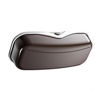 Custodia per occhiali da sole per auto, portatile, in ABS, per la guida, organizer compatto per occhiali da sole per una facile installazione, misura universale, colore nero