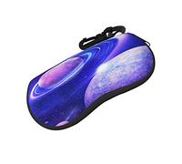 Custodia per occhiali da vista Boho Elephant Custodia morbida per occhiali da sole in neoprene con cerniera custodia per occhiali da donna uomo, Pianeta, Taglia unica