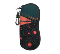 Custodia per occhiali da vista gigante nera a forma di farfalla, in neoprene, con cerniera, resistente, portatile, per uomini e donne, custodia per occhiali da sole