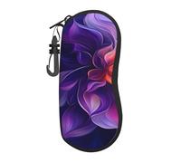 Custodia per occhiali da vista gigante, viola, in neoprene, morbida, con cerniera, resistente, portatile, per uomini e donne