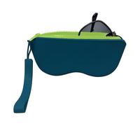 Custodia Per Occhiali Morbidi: Lampada In Silicone, Custodia Multifunzionale Con Cerniera E Cavo Per Uso Quotidiano | Travel Beach Holiday Fish Ski Pool Gasses, Verde scuro, Consulte la descripción