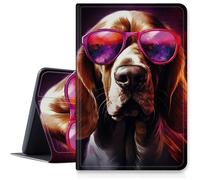Custodia per occhiali per cani per iPad 9a/8a/7a generazione 10,2" 2021/2020/2019, custodia pieghevole in pelle PU antiurto con funzione di accensione/spegnimento automatico per iPad da 10,2 pollici