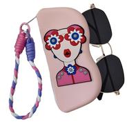 Custodia Per Occhiali Per Le Donne - Custodia Per Occhiali Da Sole Carine Per Le Donne | Viaggio Dell'organizzatore Di Occhiali Da Sole | Borsa Di Immagazzinaggio Per Occhiali Da Sole | Silicone, Rosa