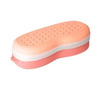 Custodia per occhialini da nuoto, custodia per occhiali da immersione, design drenante, in silicone traspirante, organizer per occhiali per esterni, viaggi, sport estivi e piscina, 1 pezzo, rosa