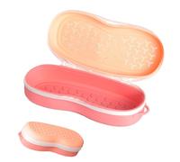 Custodia per occhialini da nuoto, custodia per occhiali da piscina, organizer in silicone per occhiali da sport, immersioni, spiaggia, viaggi, estate, rosa, Refer to description, Unisex