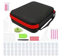 Custodia per oggetti artistici con strass, scatola organizer antiurto per perline, contenitore di lunga durata, scatola con strass glitterati per un'organizzazione sicura delle forniture artigianali