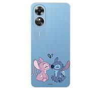Custodia per OPPO A17 ufficiale Disney Angel & Stitch Bacio per proteggere