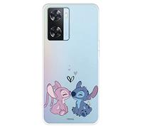 Custodia per OPPO A57s ufficiale Disney Angel & Stitch Beso per proteggere il tuo cellulare. Custodia per OPPO in silicone flessibile con licenza ufficiale di Lilo & Stitch