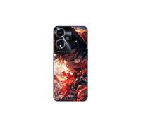 Custodia per Oppo A59 5G One piece Luffy arrabbiato arte manga anime copia