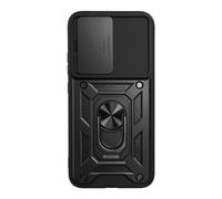 Custodia per Oppo A6 Pro con Anello Supporto e Copertura Fotocamera Scorrevole