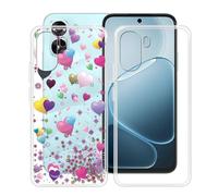Custodia per Oppo A6x CPH2819 (6.75"), 2 Pezzi Ultra Sottile Morbida Silicone TPU Anti-Graffio Case, per Oppo A6x CPH2819 Cover Protezione Anti-Caduta - Trasparente + YQ29