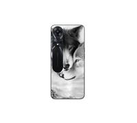 Custodia per Oppo A78 5G Il lupo e la lupa Animale nero e bianco