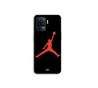 Custodia per Oppo A94 logo Jordan 23 nike basket colore rosso Manacase