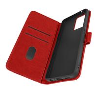 Custodia per Oppo Reno 7, Portacarte e Funzione Supporto Rossa