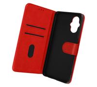 Custodia per Oppo Reno 8 Lite 5G, Portacarte e Funzione Supporto Rossa