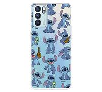 Custodia per OPPO Reno6 ufficiale di Lilo & Stitch Pattern trasparente per proteggere il tuo cellulare Cover OPPO in silicone flessibile con licenza ufficiale Disney