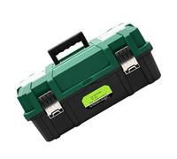 Custodia per organizer per cassette degli attrezzi da 17 pollici con tre vassoi pieghevoli e coperchio con serratura Divisori portatili e maniglia per trasporto Cassetta degli attrezzi per