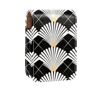 Custodia per organizer per rossetto da viaggio,borsa per trucco portatile con specchio,fan dell'art déco