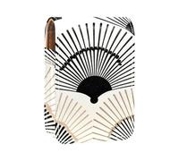 Custodia per organizer per rossetto da viaggio,borsa per trucco portatile con specchio,fan dell'art déco