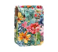 Custodia per organizer per rossetto da viaggio,borsa per trucco portatile con specchio,fiori cactus del deserto